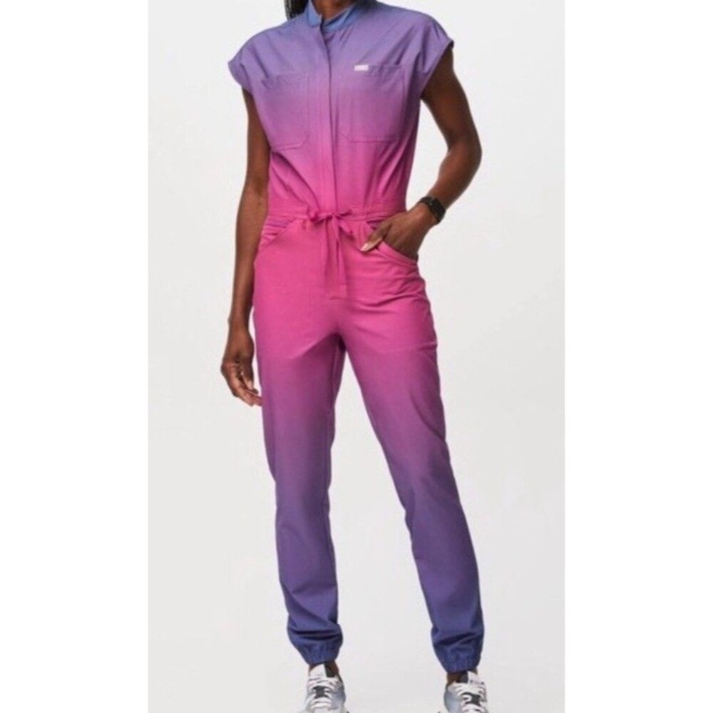 Figs Pink and Purple Ombre Jumpsuit